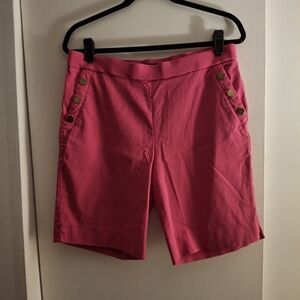 Counterparts Fuchsia Women's Shorts with Button Detail